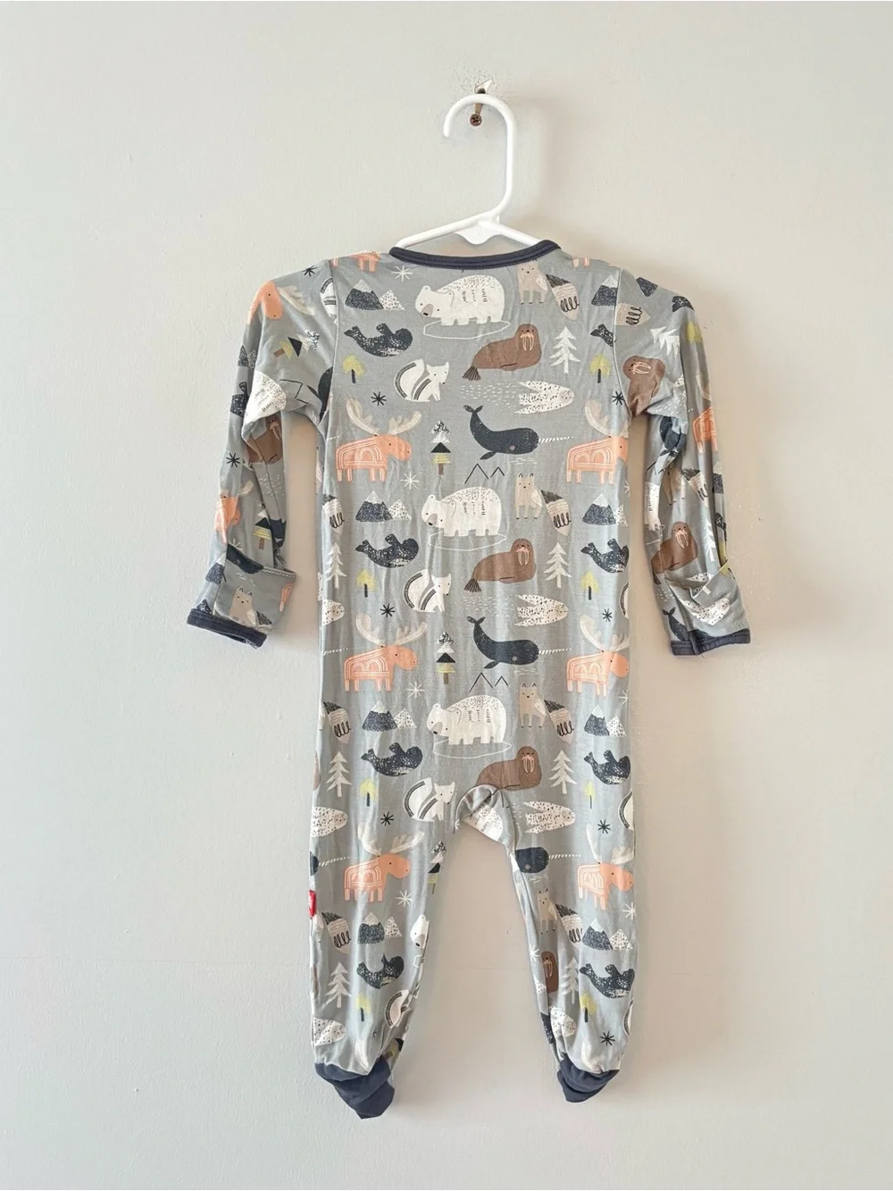 Magnetic Me Baffin Bay Modal Magnetic Baby Footie Onesie Animal Print